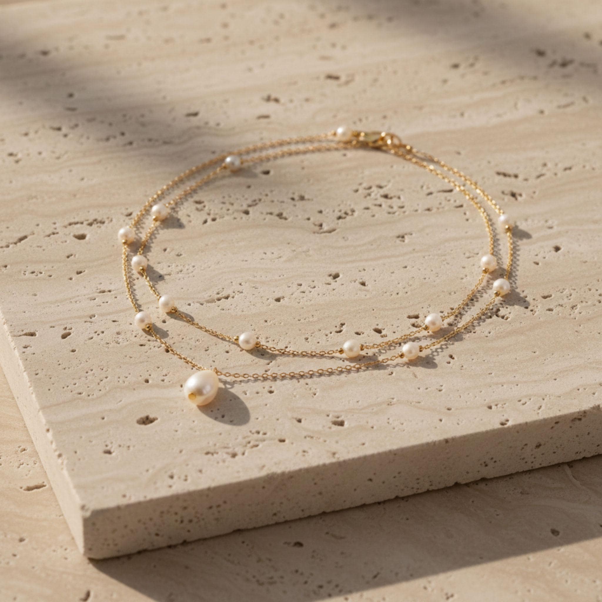 Freshwater Pearl Station Necklace thumbnail 2