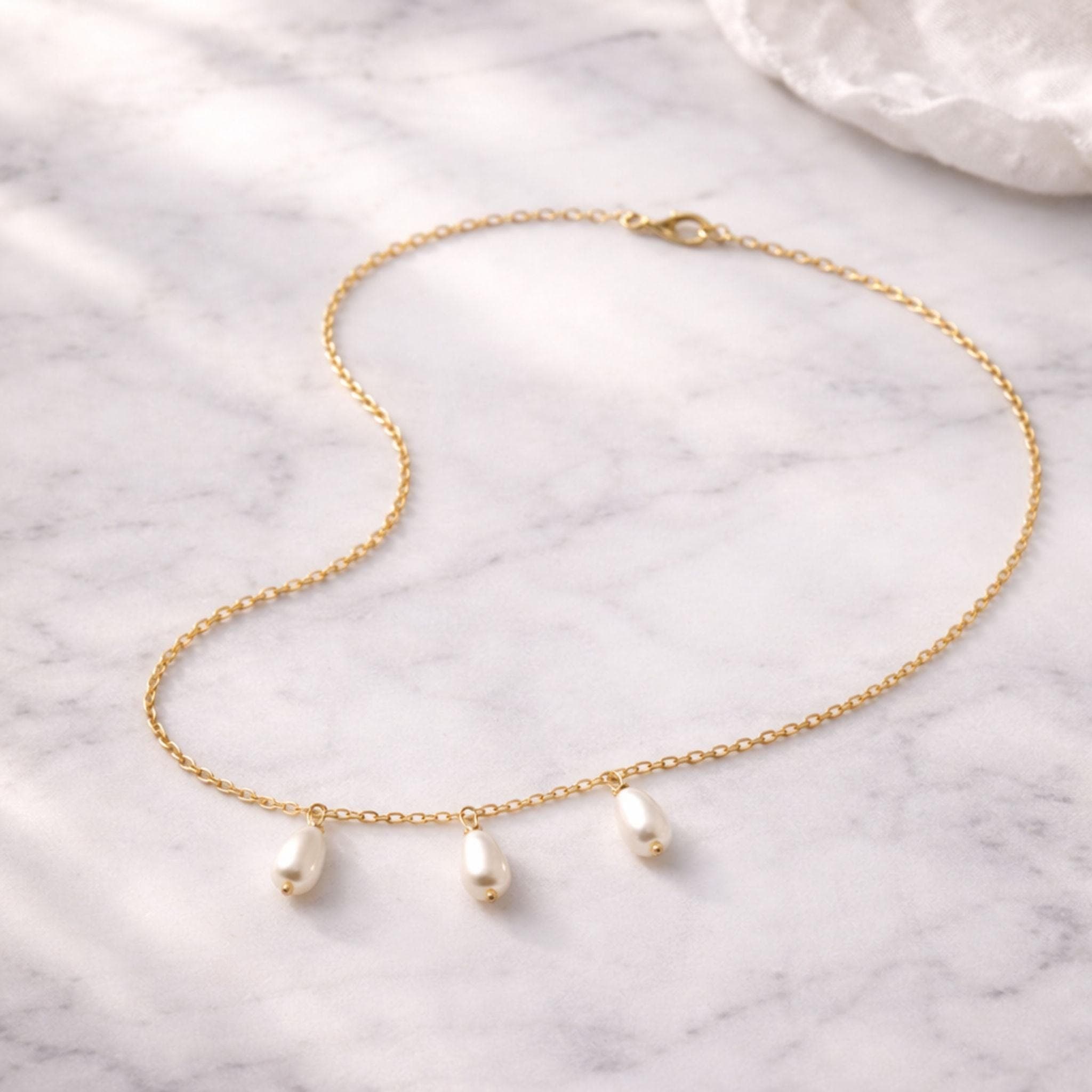 Natural Freshwater Pearl Charm Necklace thumbnail 8