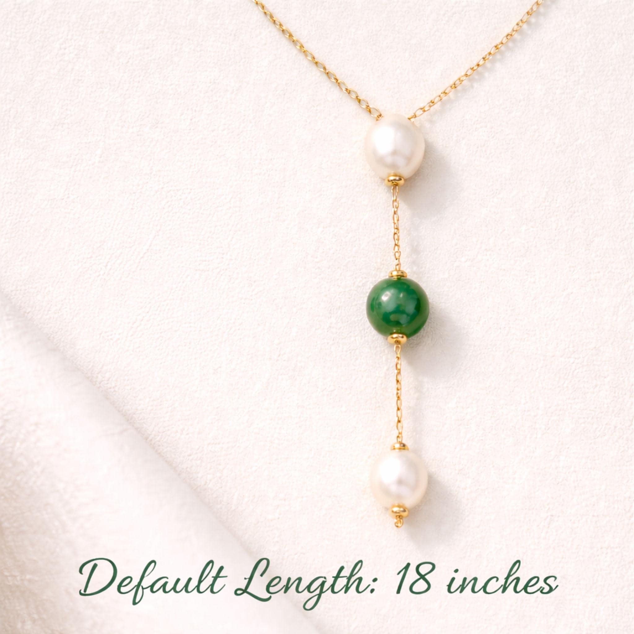 Jade Pearl Y Necklace thumbnail 5
