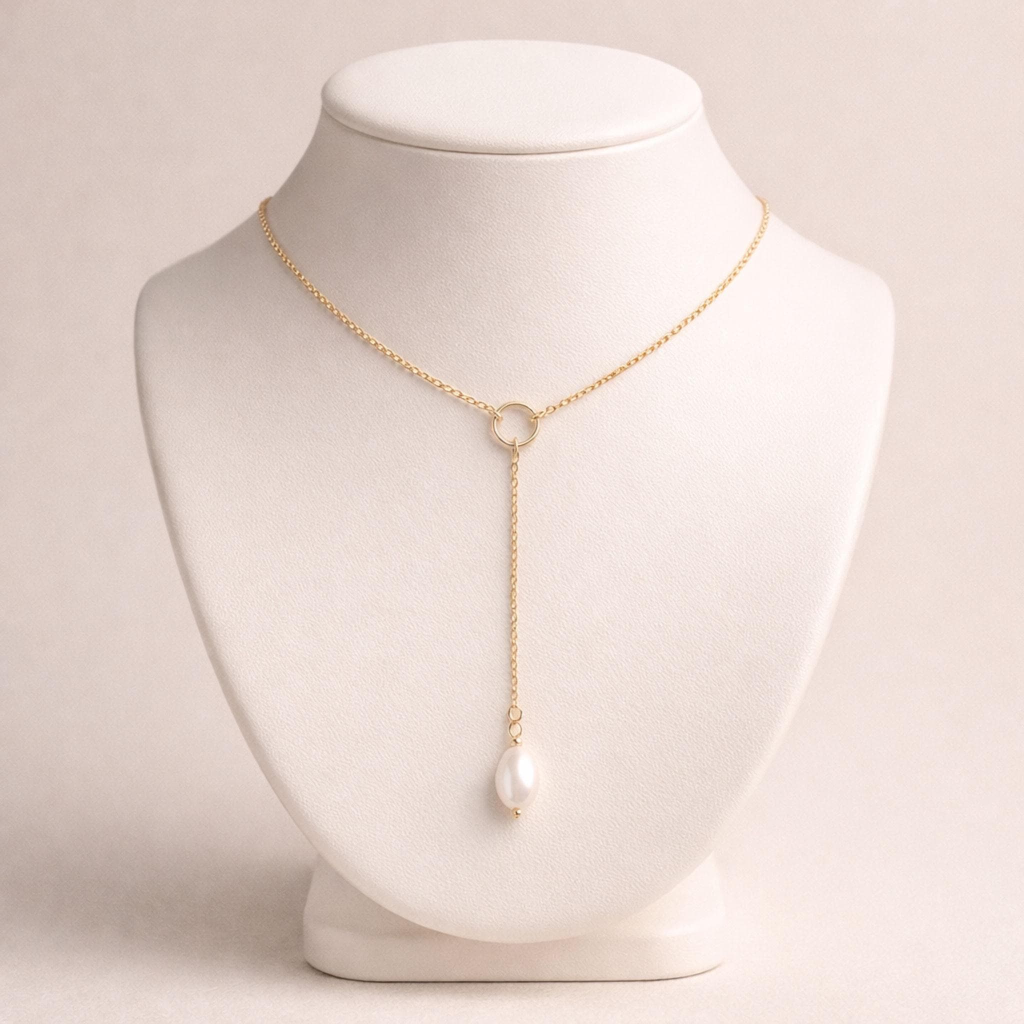 Handmade Freshwater Pearl Lariat Necklace thumbnail 6