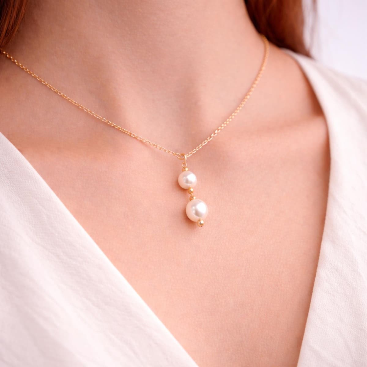 Freshwater Pearl Pendant Necklace - Dainty Single Pearl on Chain | Kreths Pearl Jewelry