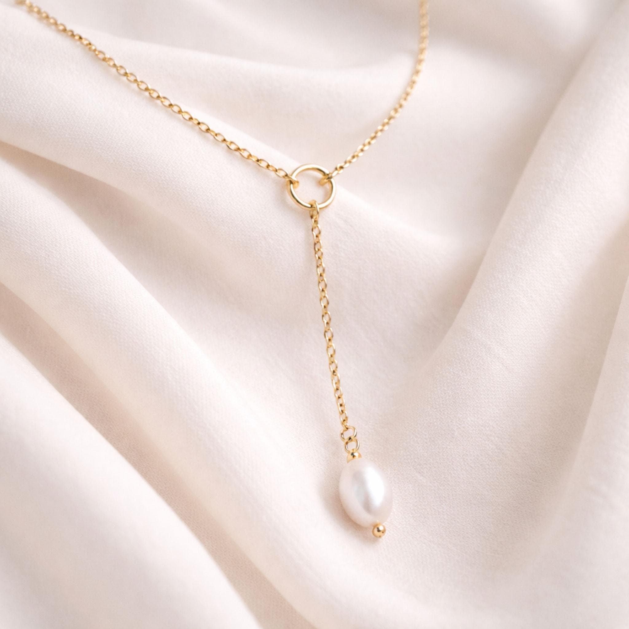 Handmade Freshwater Pearl Lariat Necklace thumbnail 7