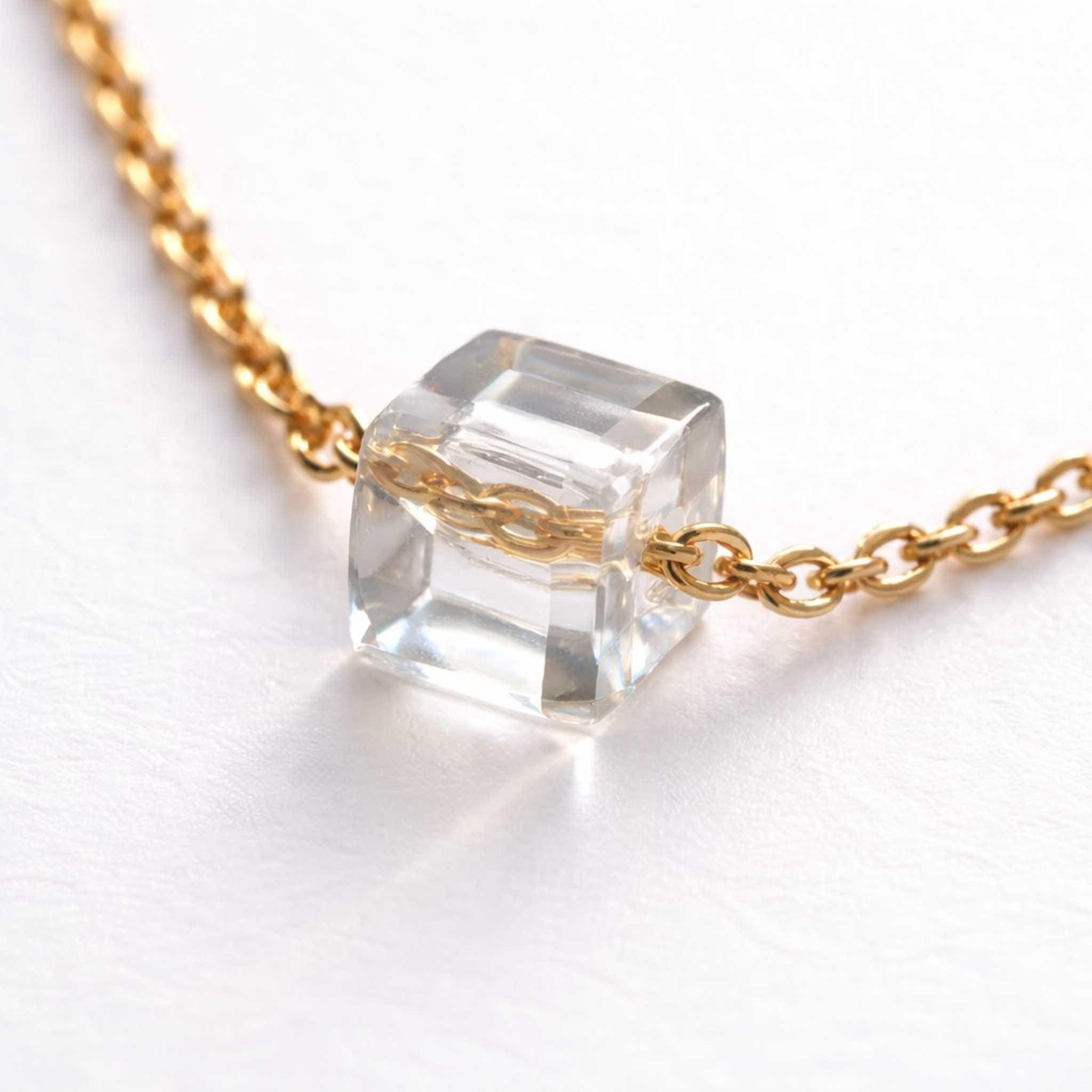 Dainty Necklace Crystal Cube thumbnail 5