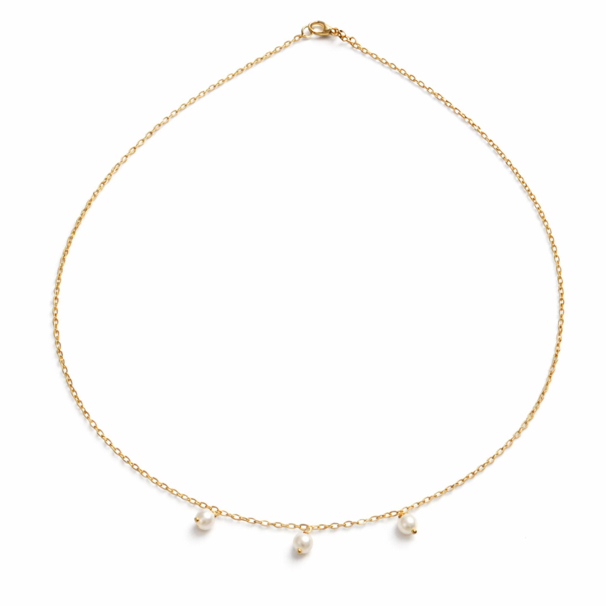 Minimalist Freshwater Pearl Choker Necklace thumbnail 8