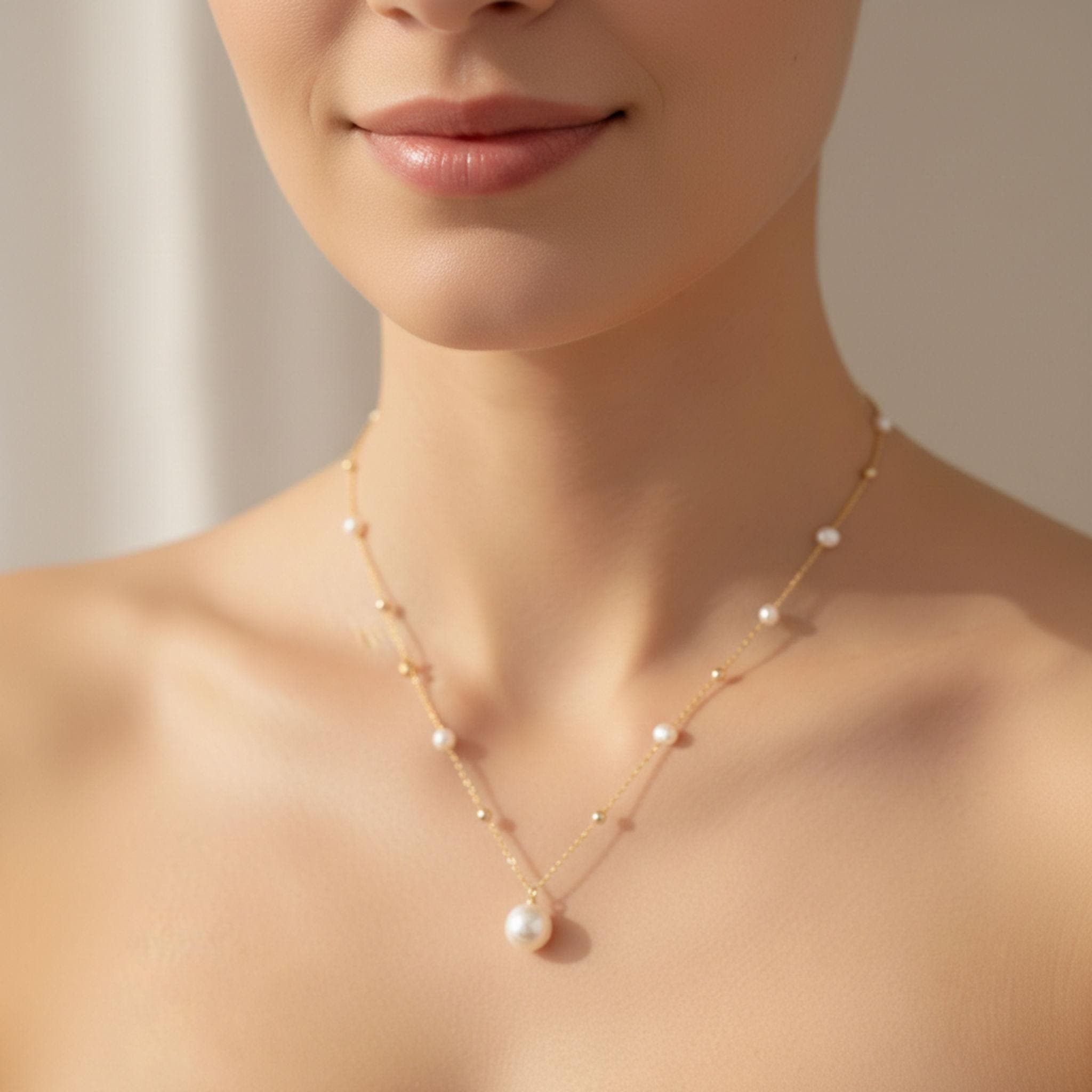 Freshwater Pearl Station Necklace thumbnail 6