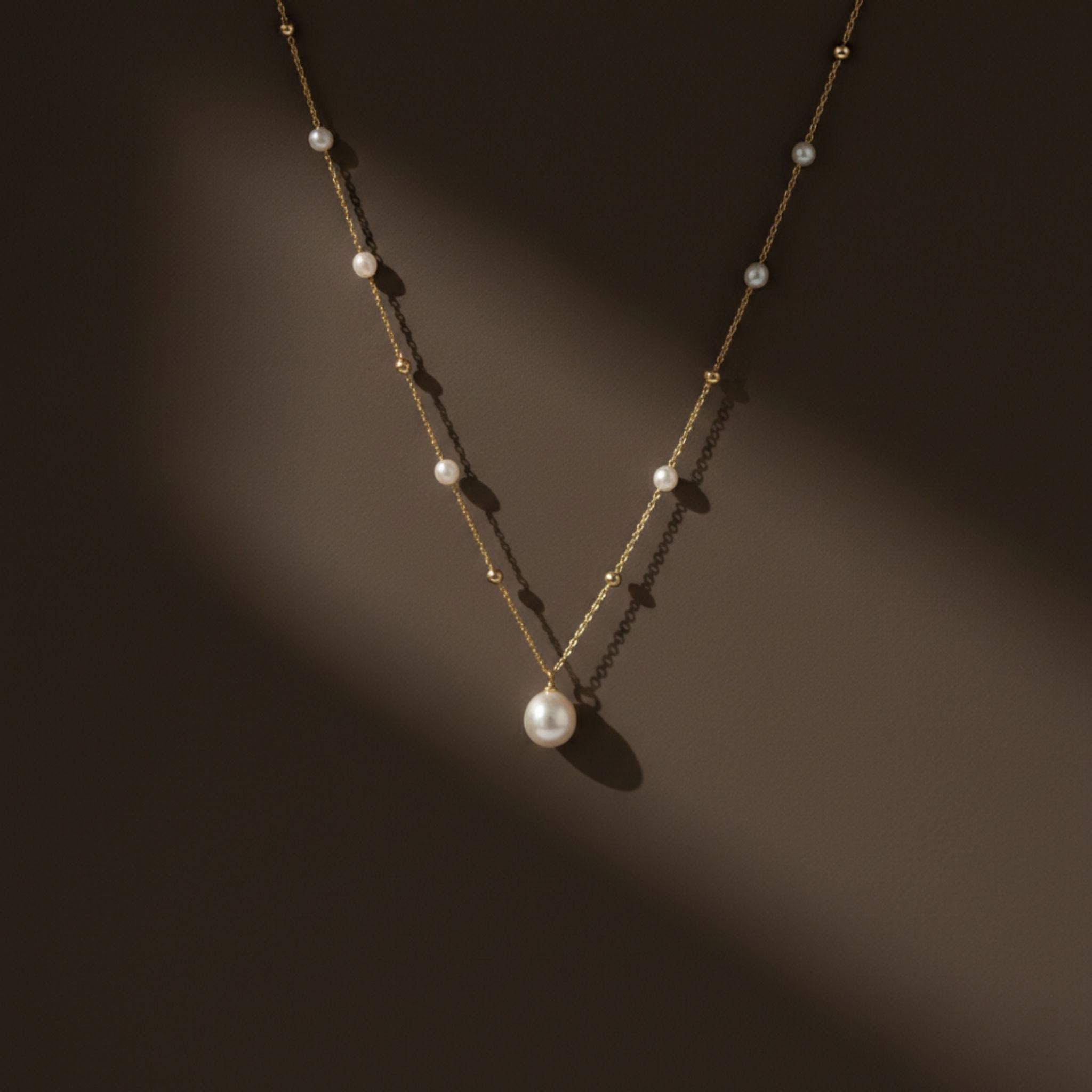 Freshwater Pearl Station Necklace thumbnail 3