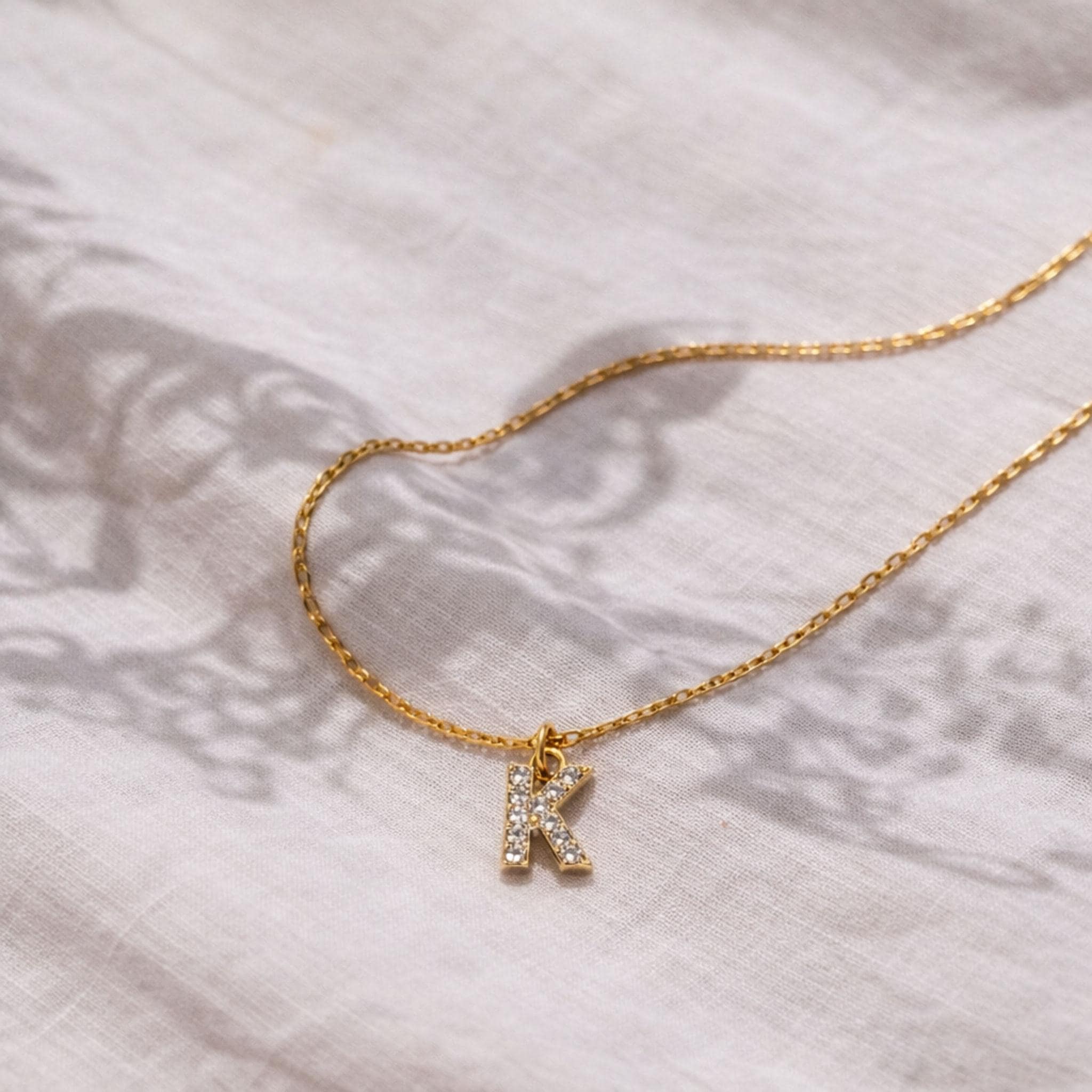 Crystal Initial Necklace thumbnail 5