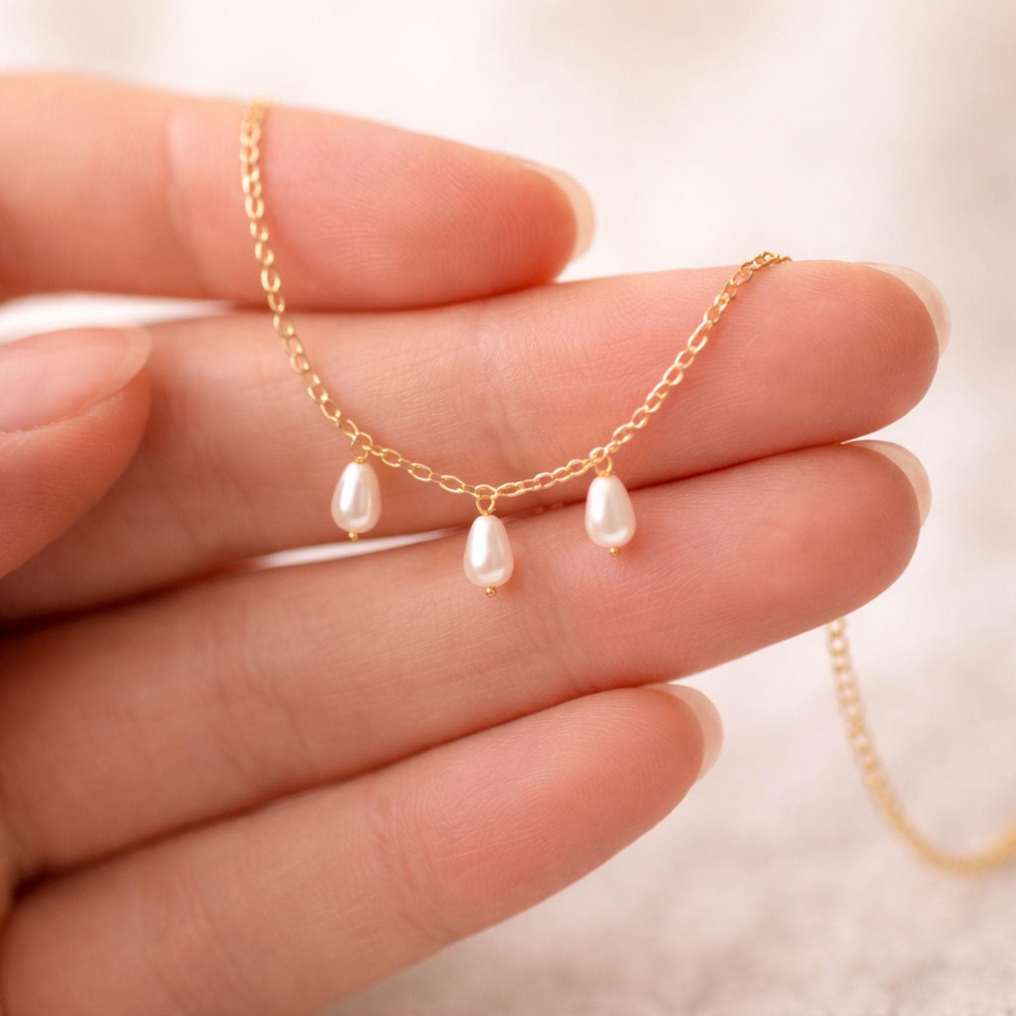 Natural Freshwater Pearl Charm Necklace thumbnail 4