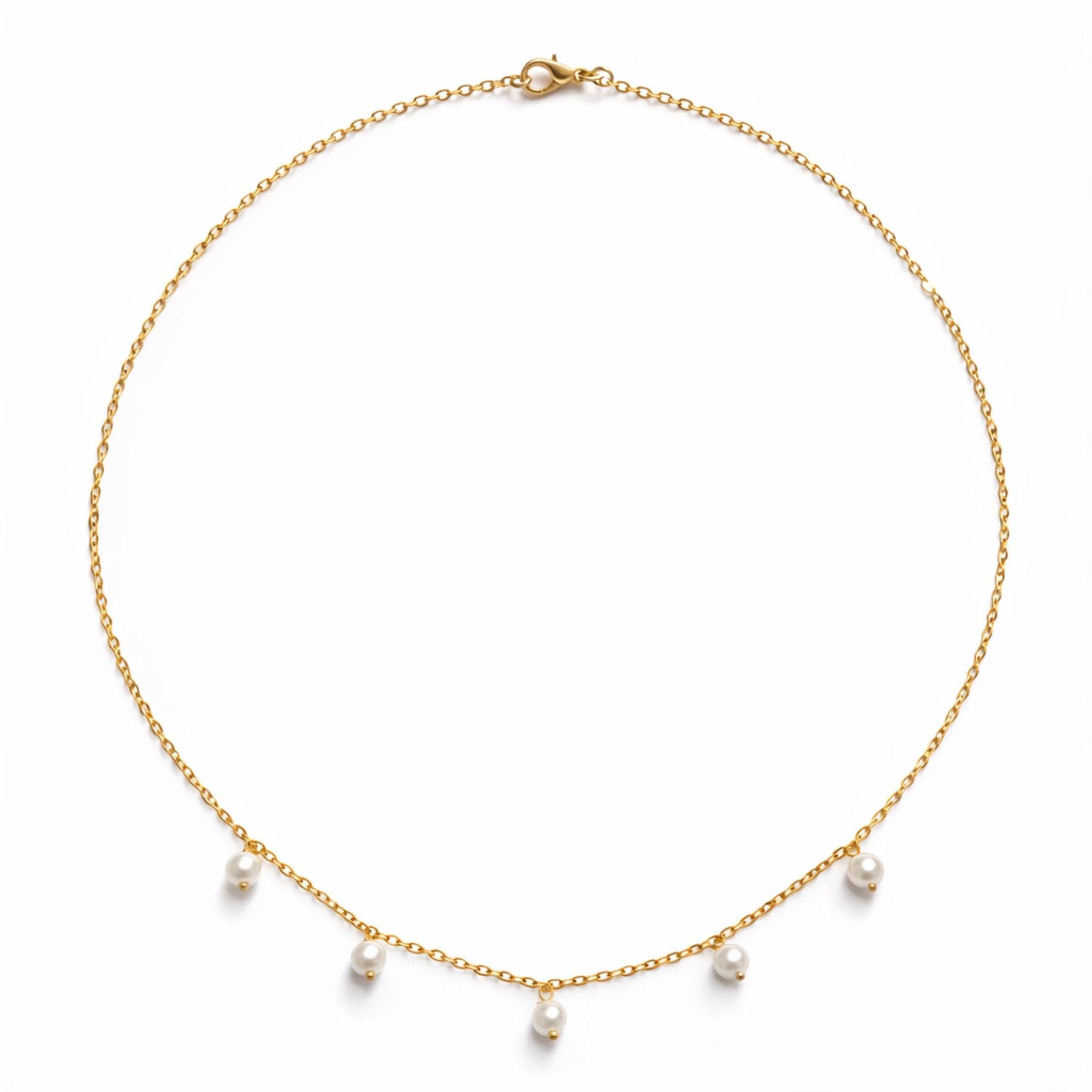 Minimalist Freshwater Pearl Choker Necklace thumbnail 6