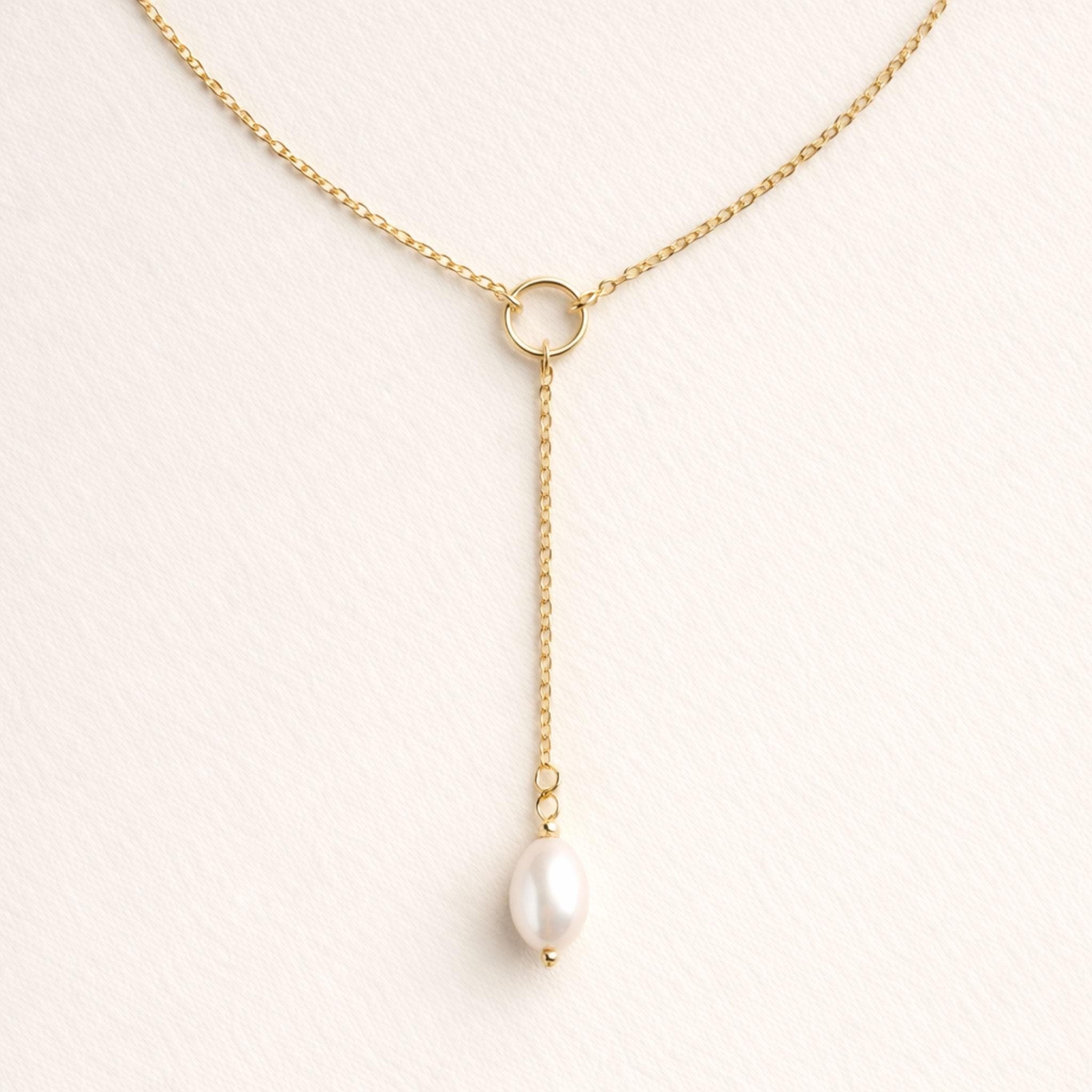 Handmade Freshwater Pearl Lariat Necklace thumbnail 5