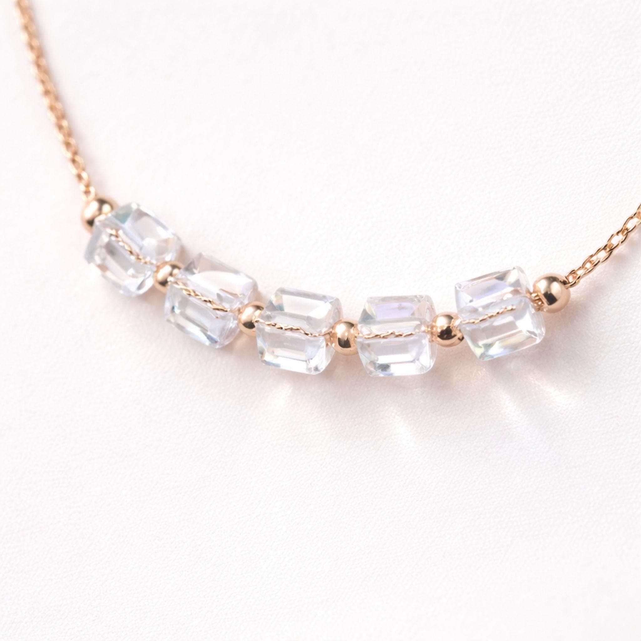 Minimalist Crystal Cube Necklace thumbnail 5