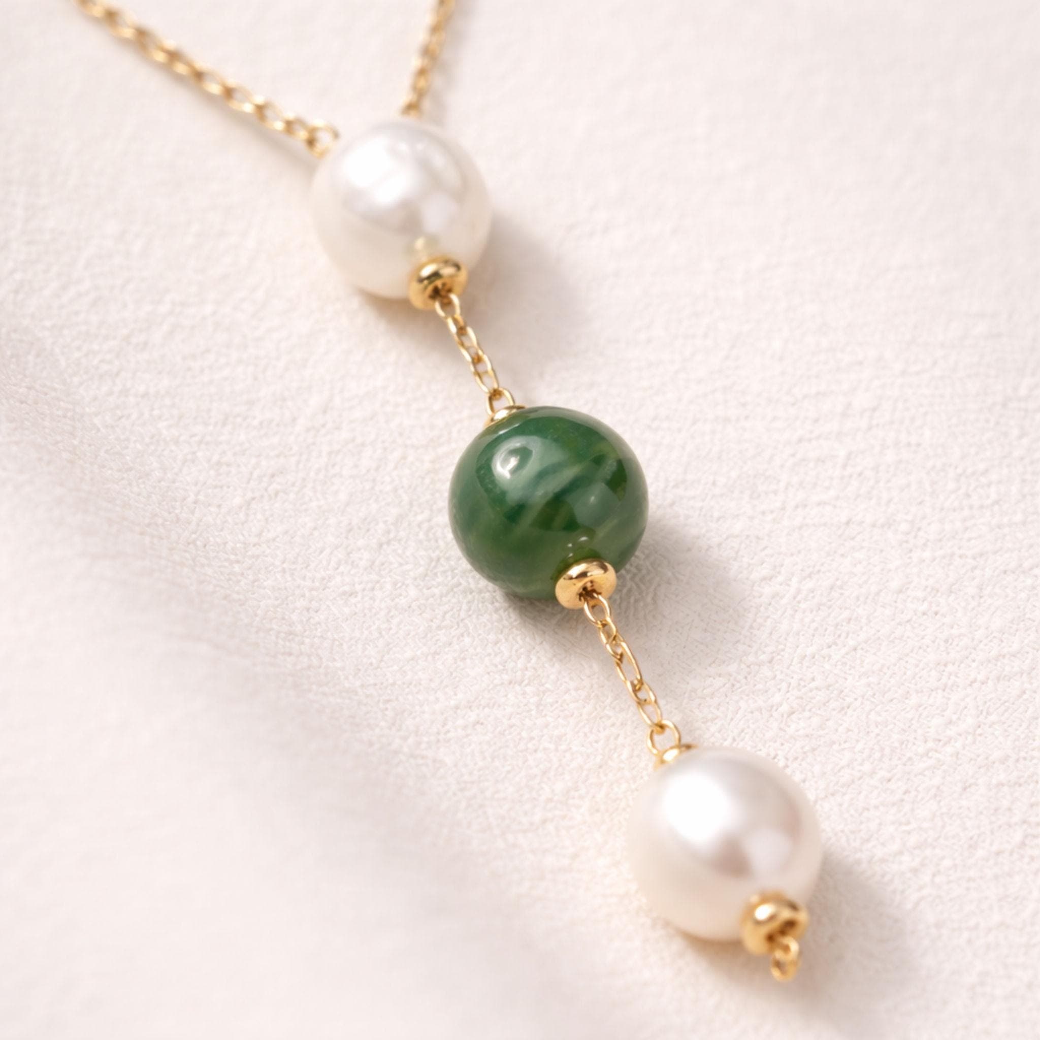 Jade Pearl Y Necklace thumbnail 6