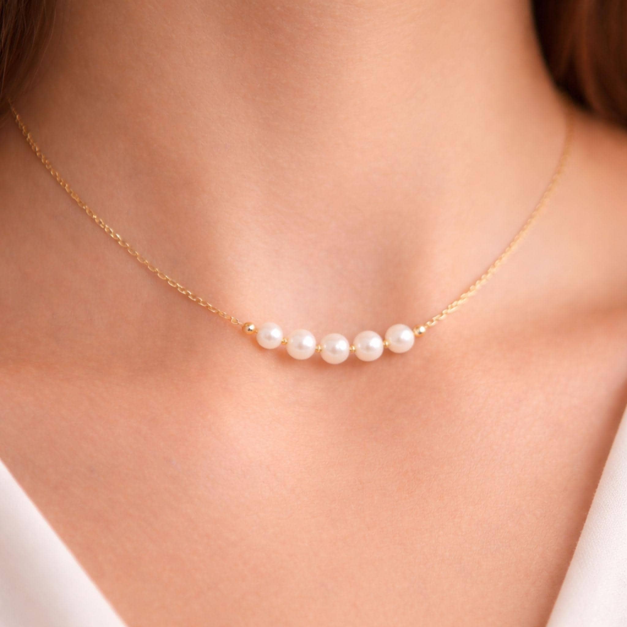 Handmade Freshwater Pearl Necklace - Hand-Strung Choker, Bridal Jewelry | Kreths Pearl Jewelry